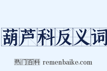 葫芦科反义词是什么意思的图片